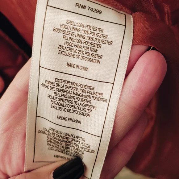 Y2K Rocawear Quilted Puffer Parka Jacket w Sherpa Hood Multi Pockets & Zip Sides - Picture 12 of 16